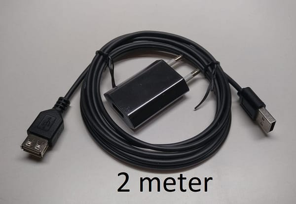 2meter usb verleng + adapter