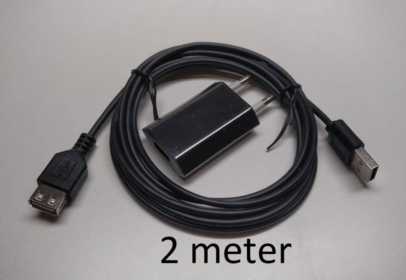 USB adapter + 2 meter USB verlengkabel