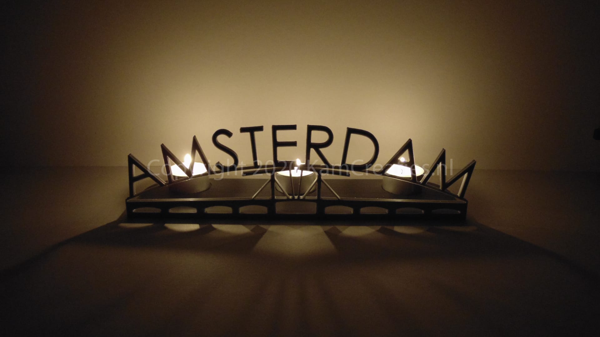Magere brug Amsterdam - waxinelichthouder