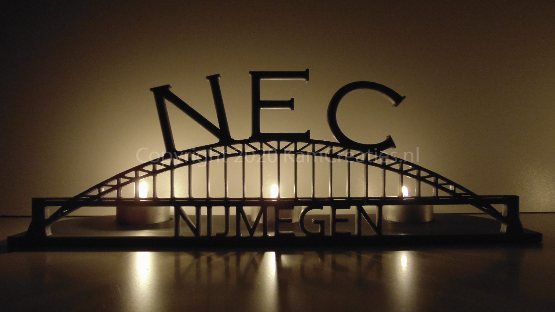 Waalbrug NEC  Nijmegen - waxinelichthouder